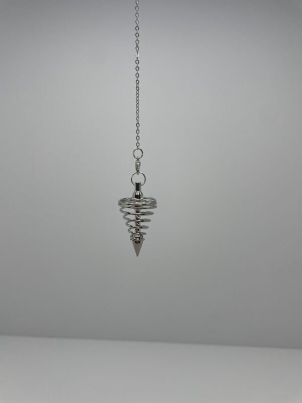 PENDULO ESPIRAL METAL PLATEADO