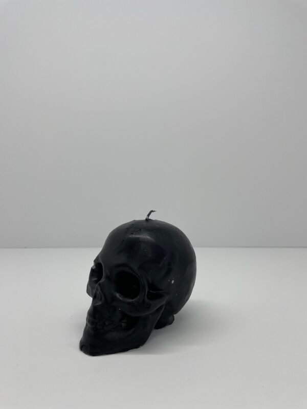 Vela Calavera Negra 10X8 CM.(tumba trabajos)